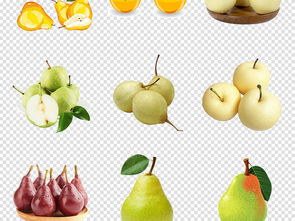 高清梨类免抠素材 赋能生活与工作的创意之选